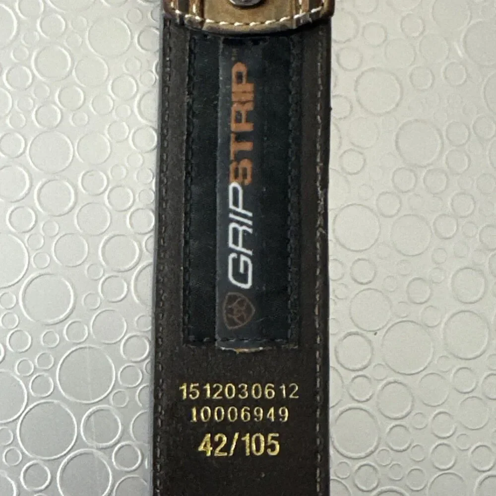 Ariat Scout Leather Western Belt 42 GripStrip 2007 Limited Edition Buckle 1.5”